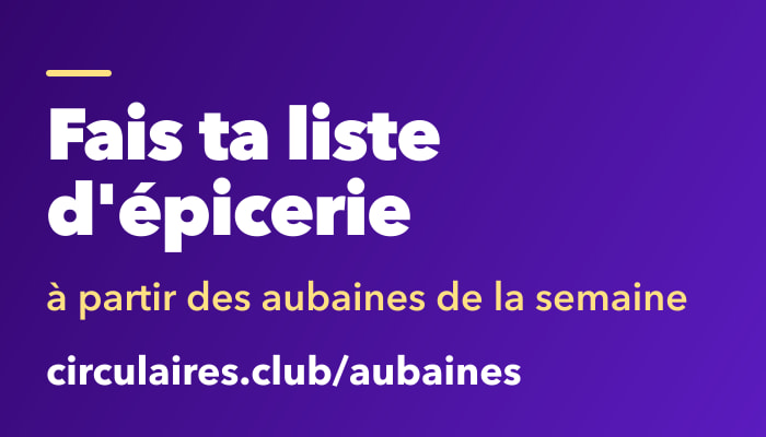 Fais ta liste d'épicerie