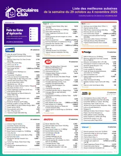 La liste des aubaines du 29 octobre au 4 novembre 2026 sur une page