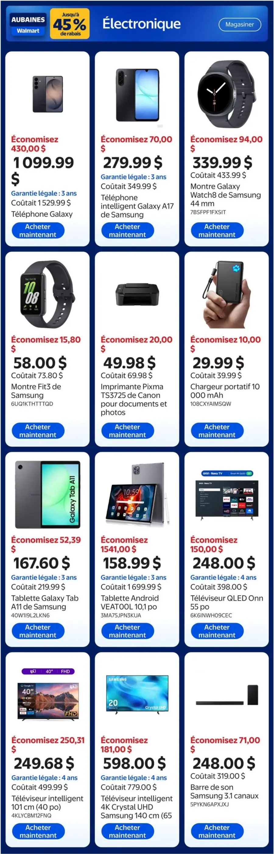 Page 2 du cahier Walmart.