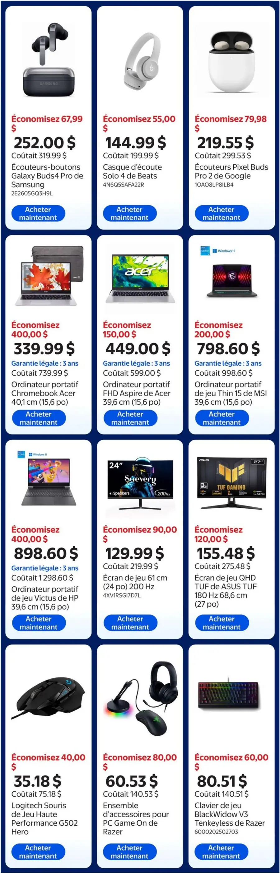 Page 3 du cahier Walmart.
