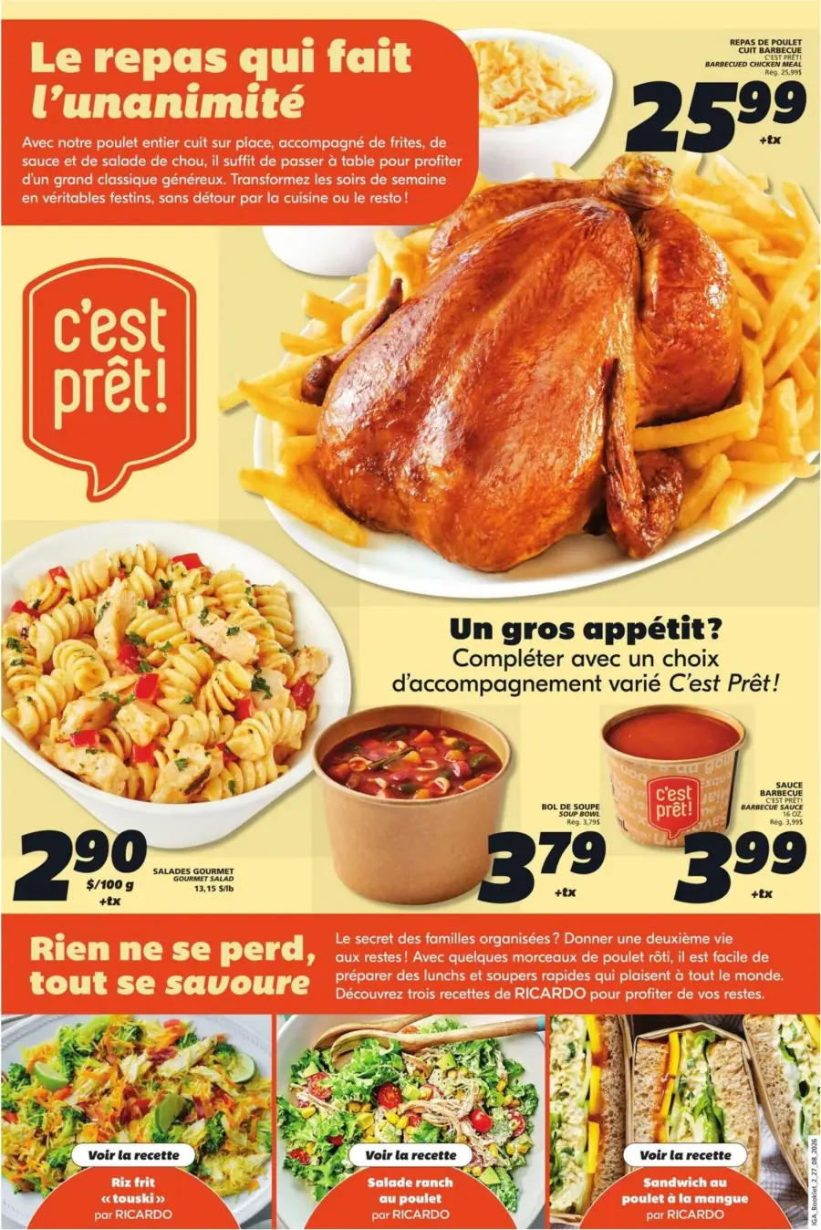 Page 2 du cahier IGA.