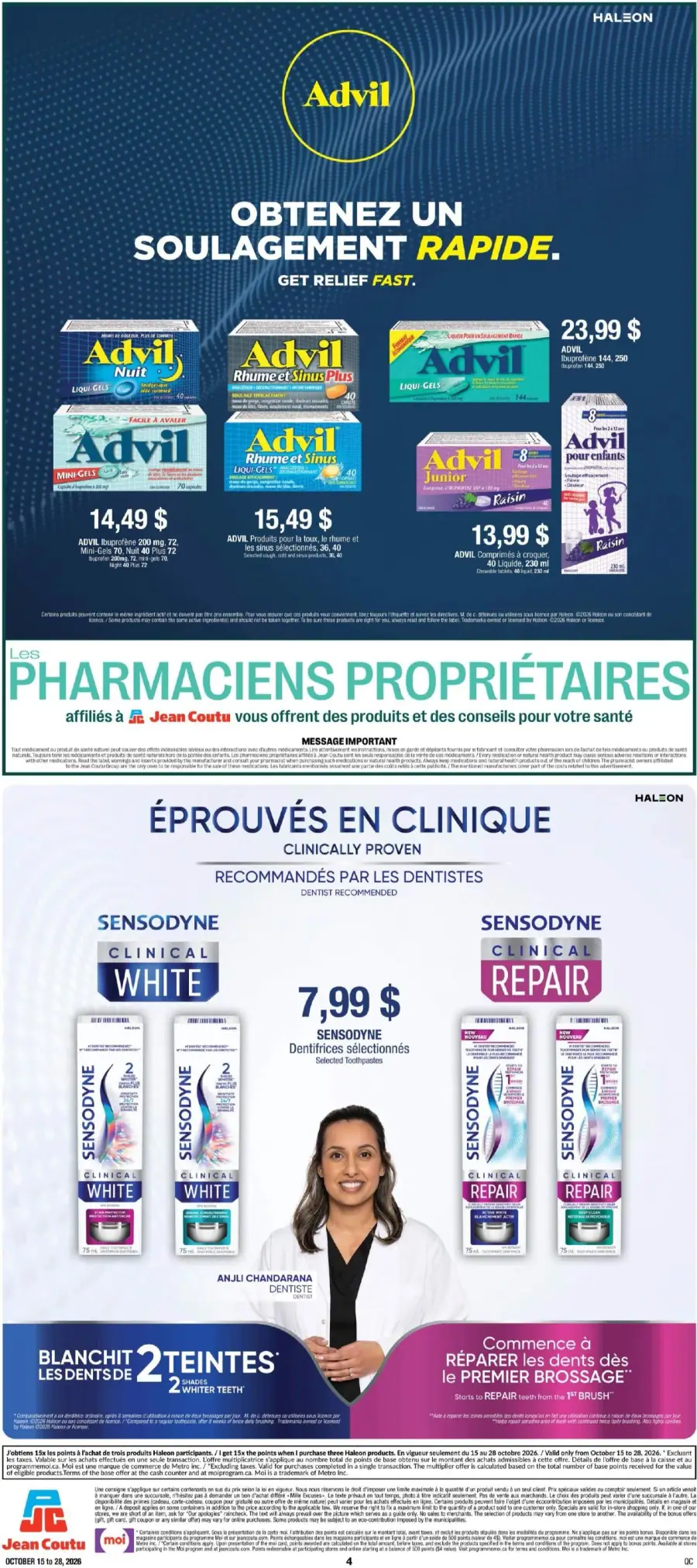 Page 4 du cahier Jean Coutu.