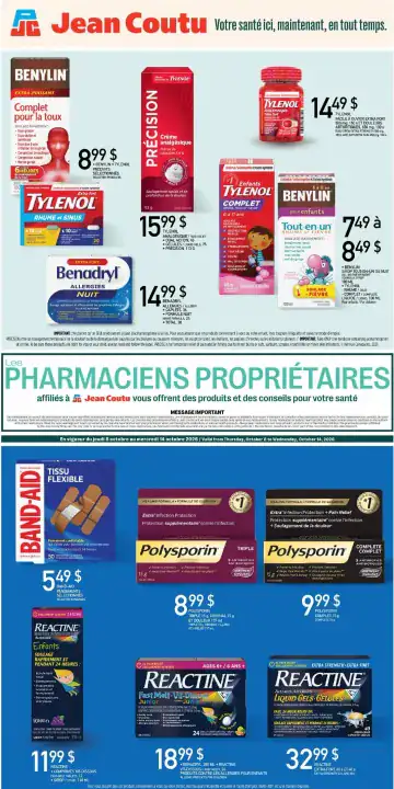 Aperçu de la Cahier Jean Coutu Pharmacien du 8 au 14 octobre 2026