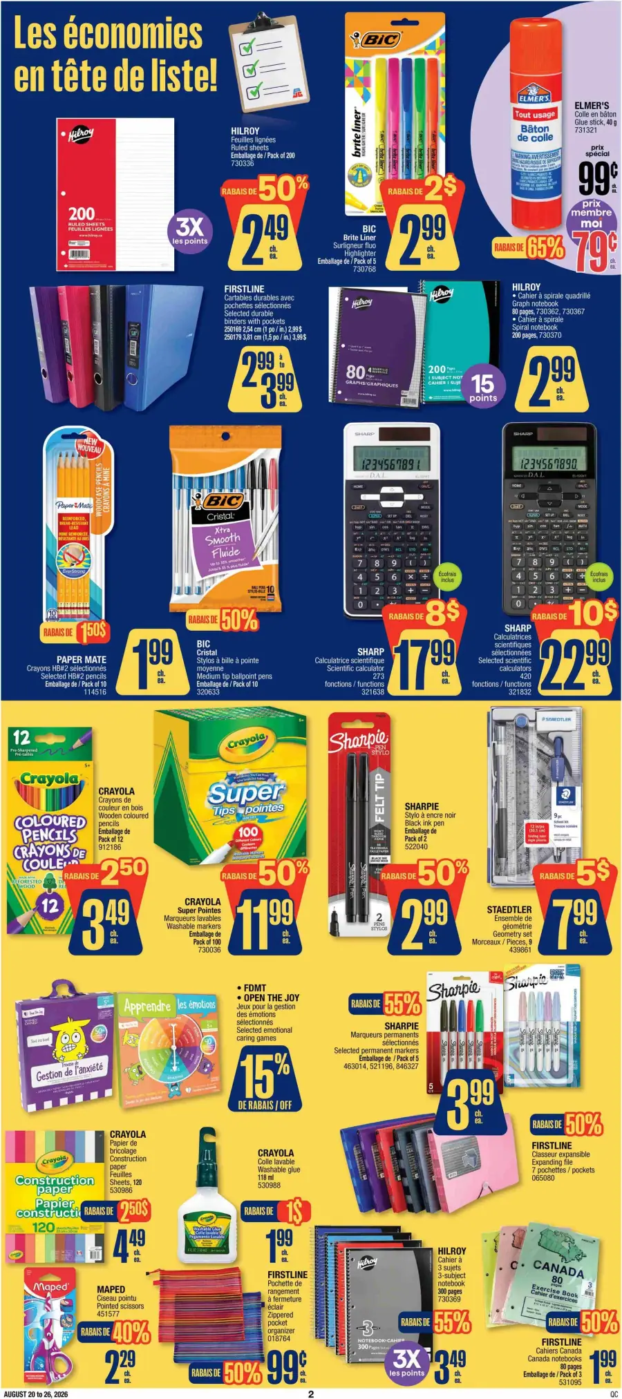 Page 2 du cahier Jean Coutu.