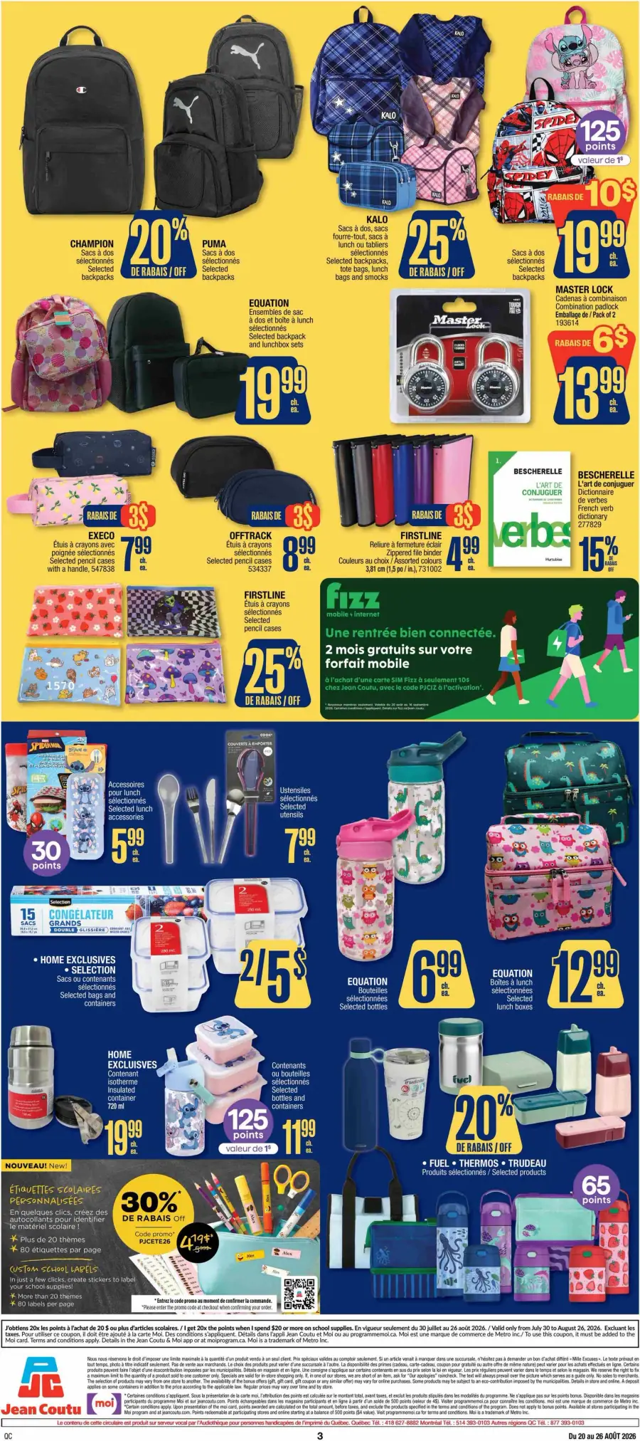 Page 3 du cahier Jean Coutu.