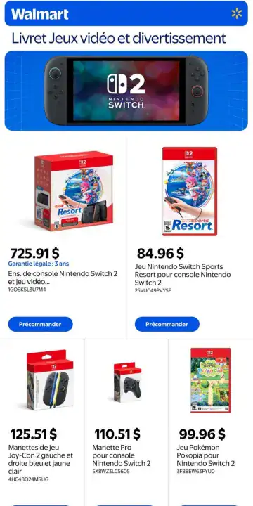 Aperçu de la Cahier Walmart Jeux Vidéo du 15 au 28 octobre 2026
