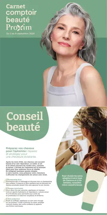 Aperçu de la Carnet Proxim Beauté du 3 au 9 septembre 2026