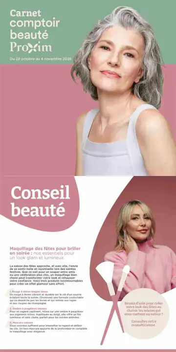 Aperçu de la Carnet Proxim Comptoir Beauté du 29 octobre au 4 novembre 2026