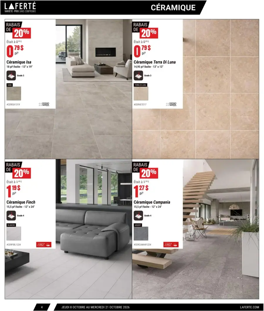 Page 4 du catalogue Laferté.