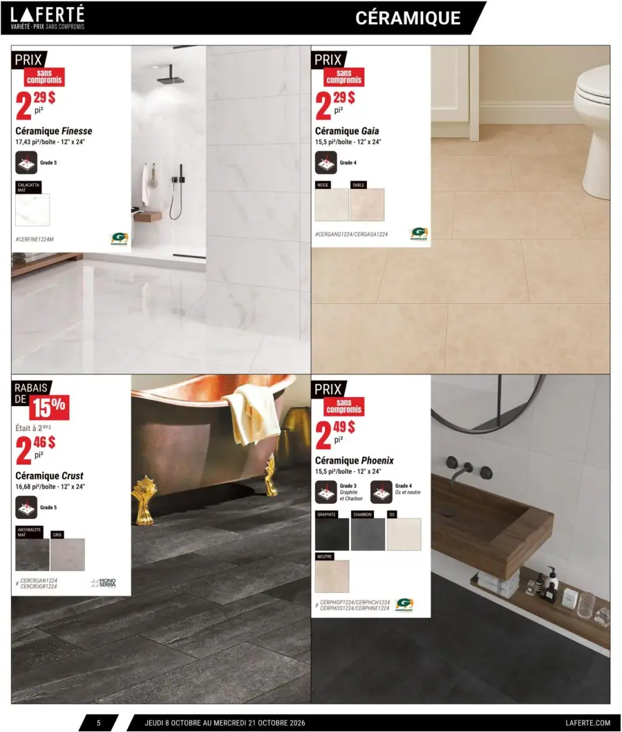 Page 5 du catalogue Laferté.