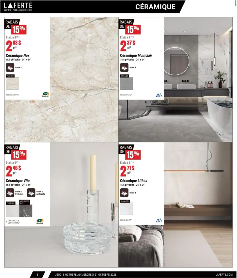 Page 8 du catalogue Laferté.