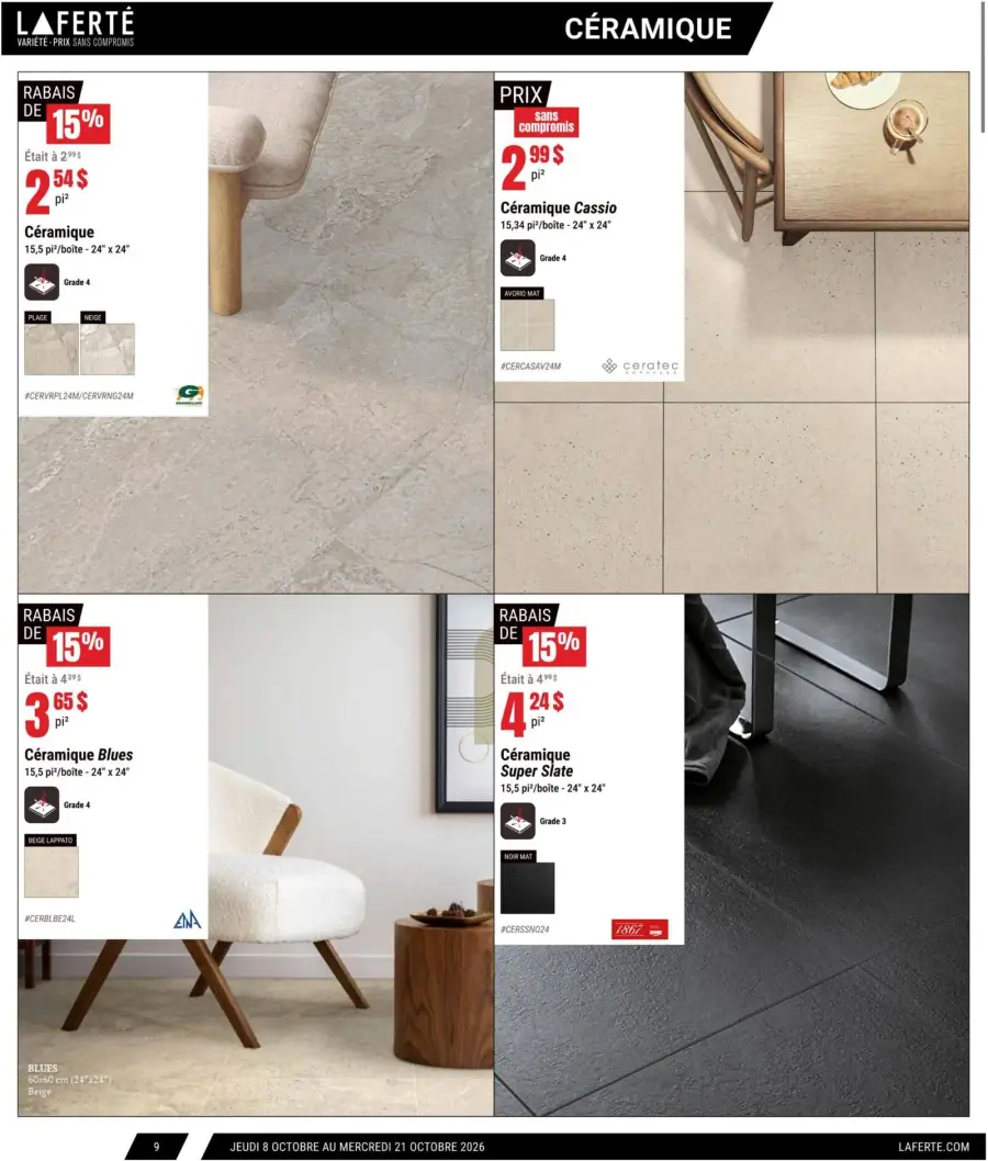 Page 9 du catalogue Laferté.