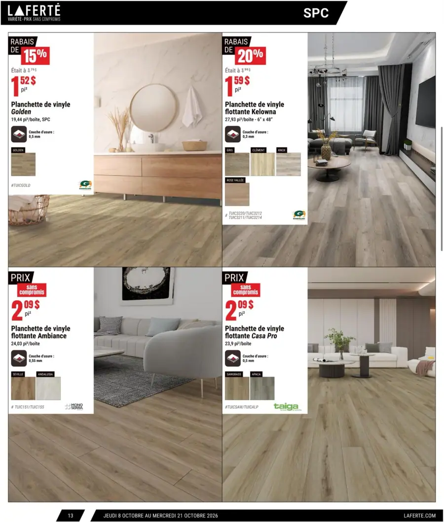 Page 13 du catalogue Laferté.