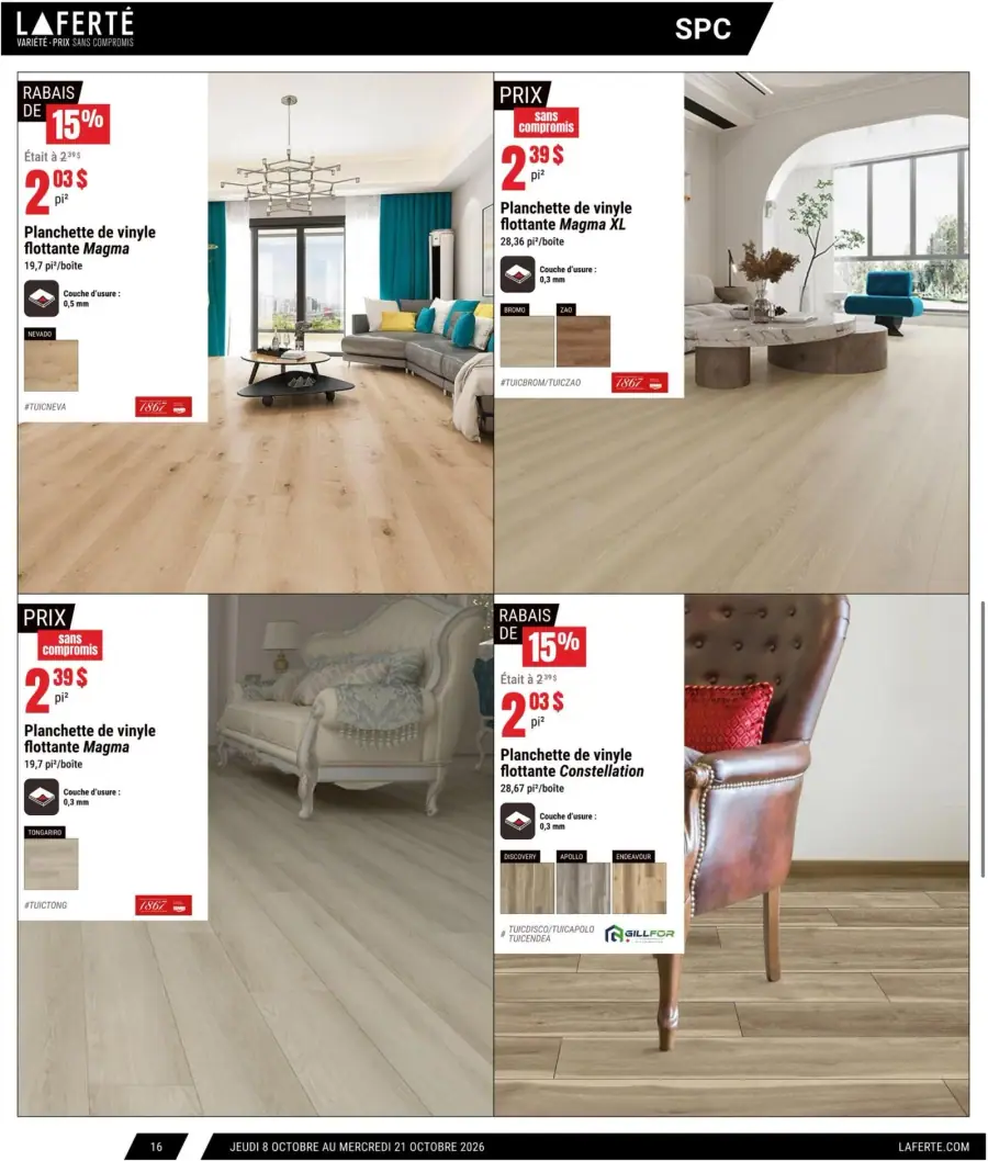 Page 16 du catalogue Laferté.