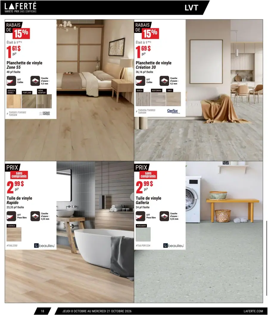 Page 18 du catalogue Laferté.