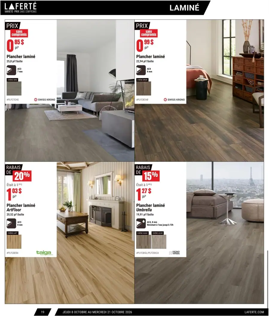 Page 19 du catalogue Laferté.