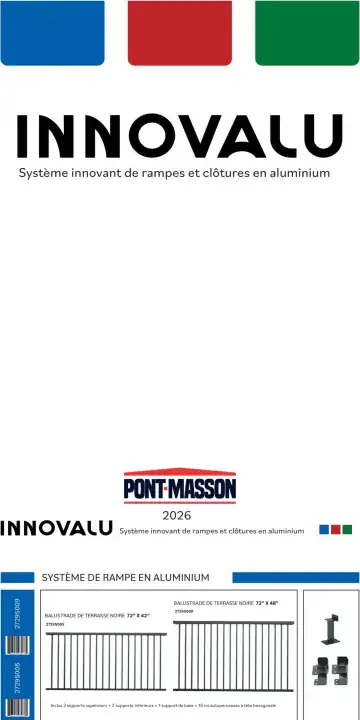 Aperçu de la Catalogue Pont-Masson Innovalu du 22 avril au 30 septembre 2026