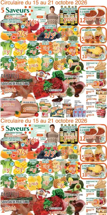 Aperçu de la Circulaire 5 Saveurs du 15 au 21 octobre 2026