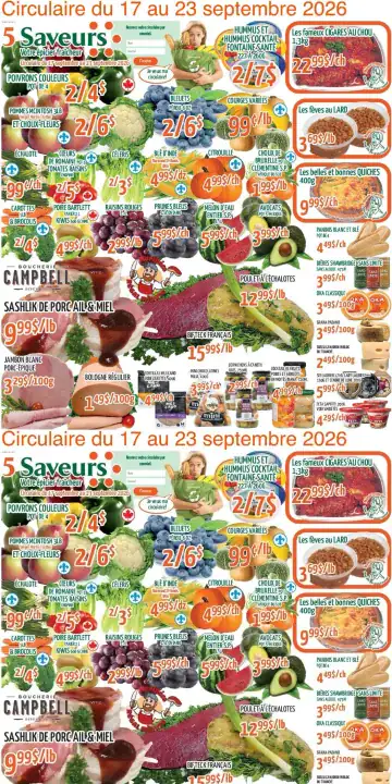 Aperçu de la Circulaire 5 Saveurs du 17 au 23 septembre 2026