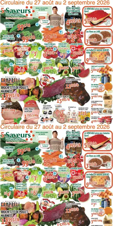 Aperçu de la Circulaire 5 Saveurs du 27 août au 2 septembre 2026