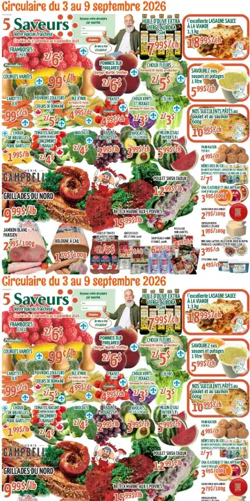 Aperçu de la Circulaire 5 Saveurs du 3 au 9 septembre 2026