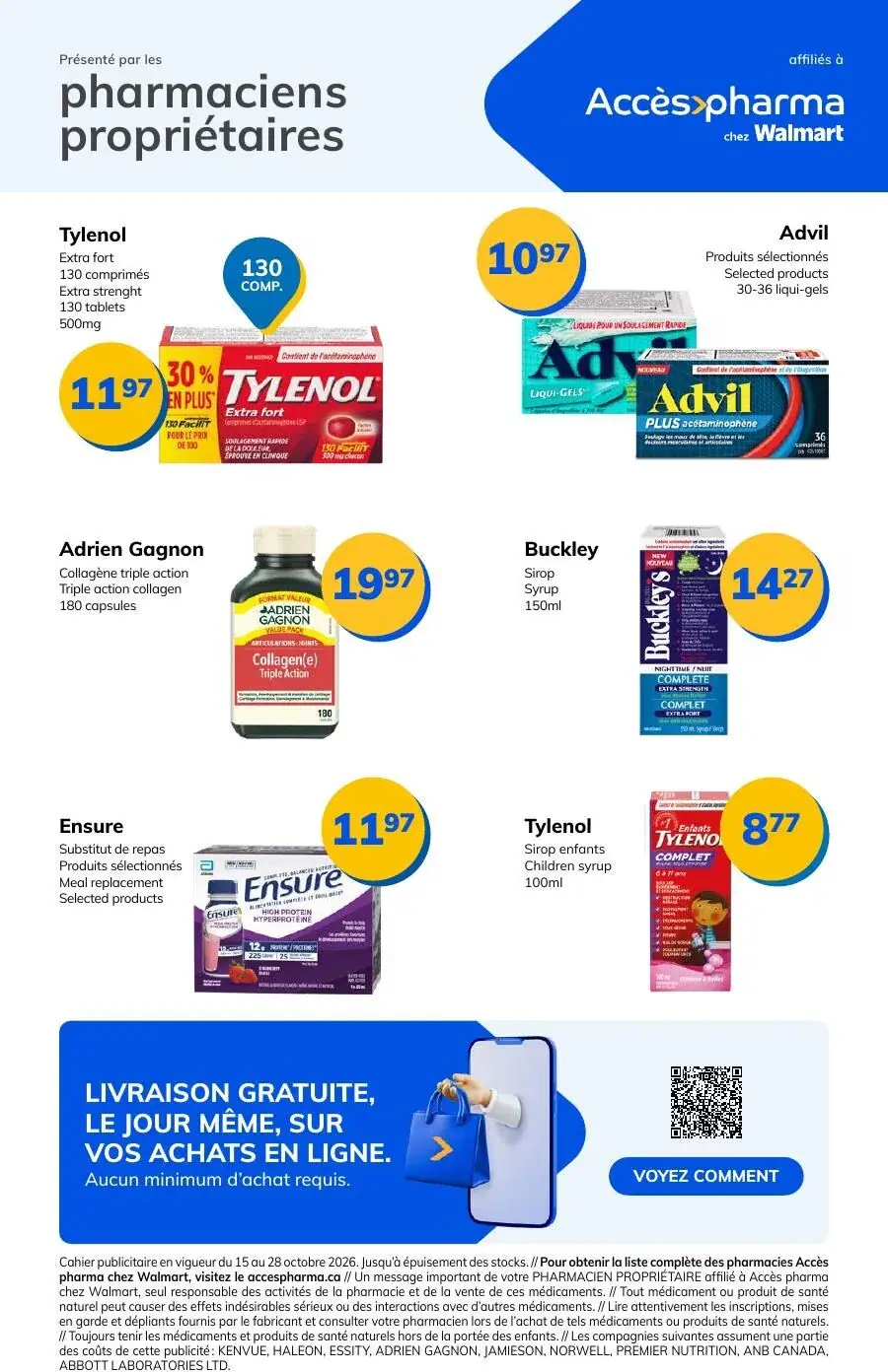 Page 2 du circulaire Accès Pharma.