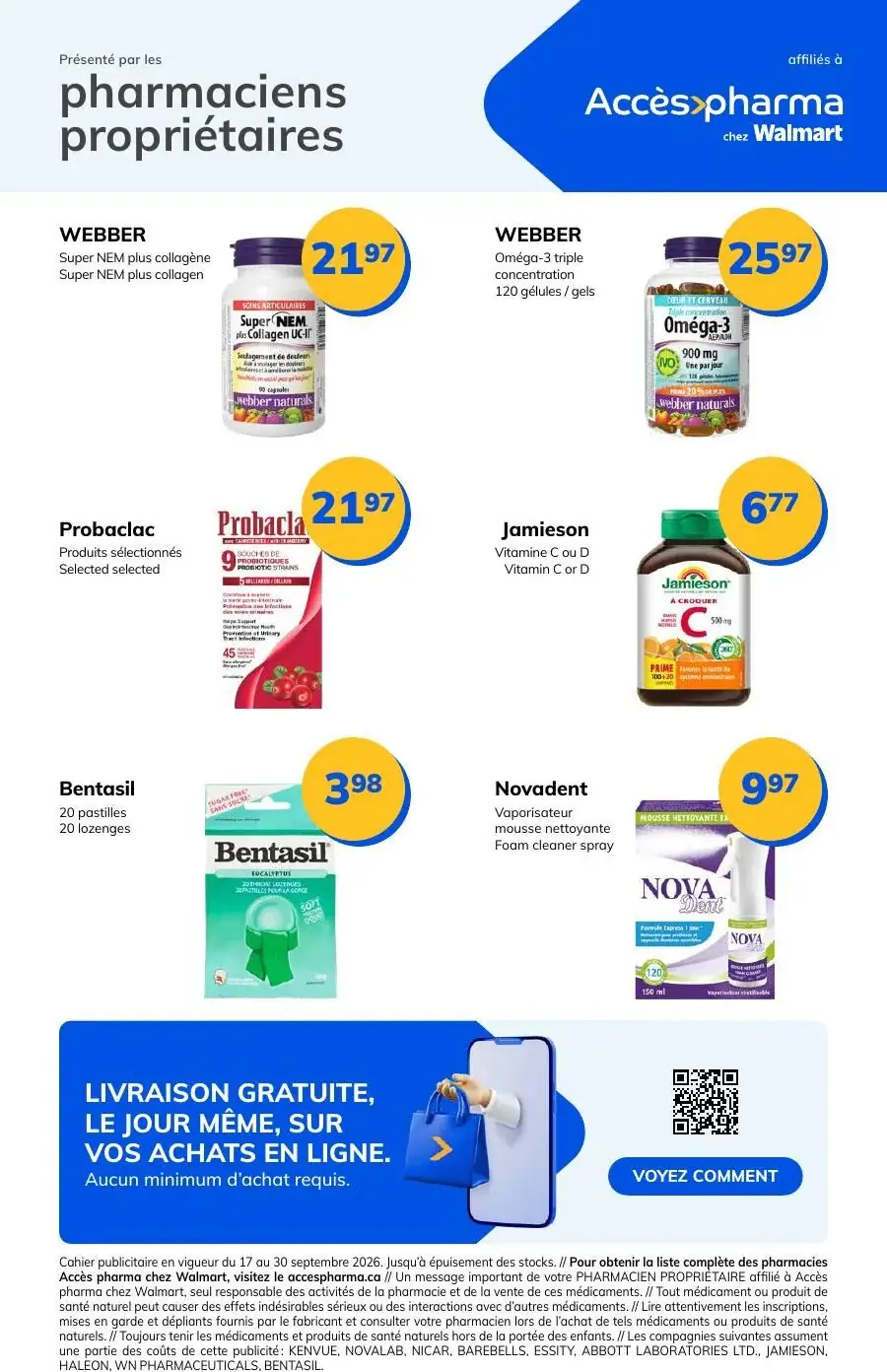 Page 3 du circulaire Accès Pharma.