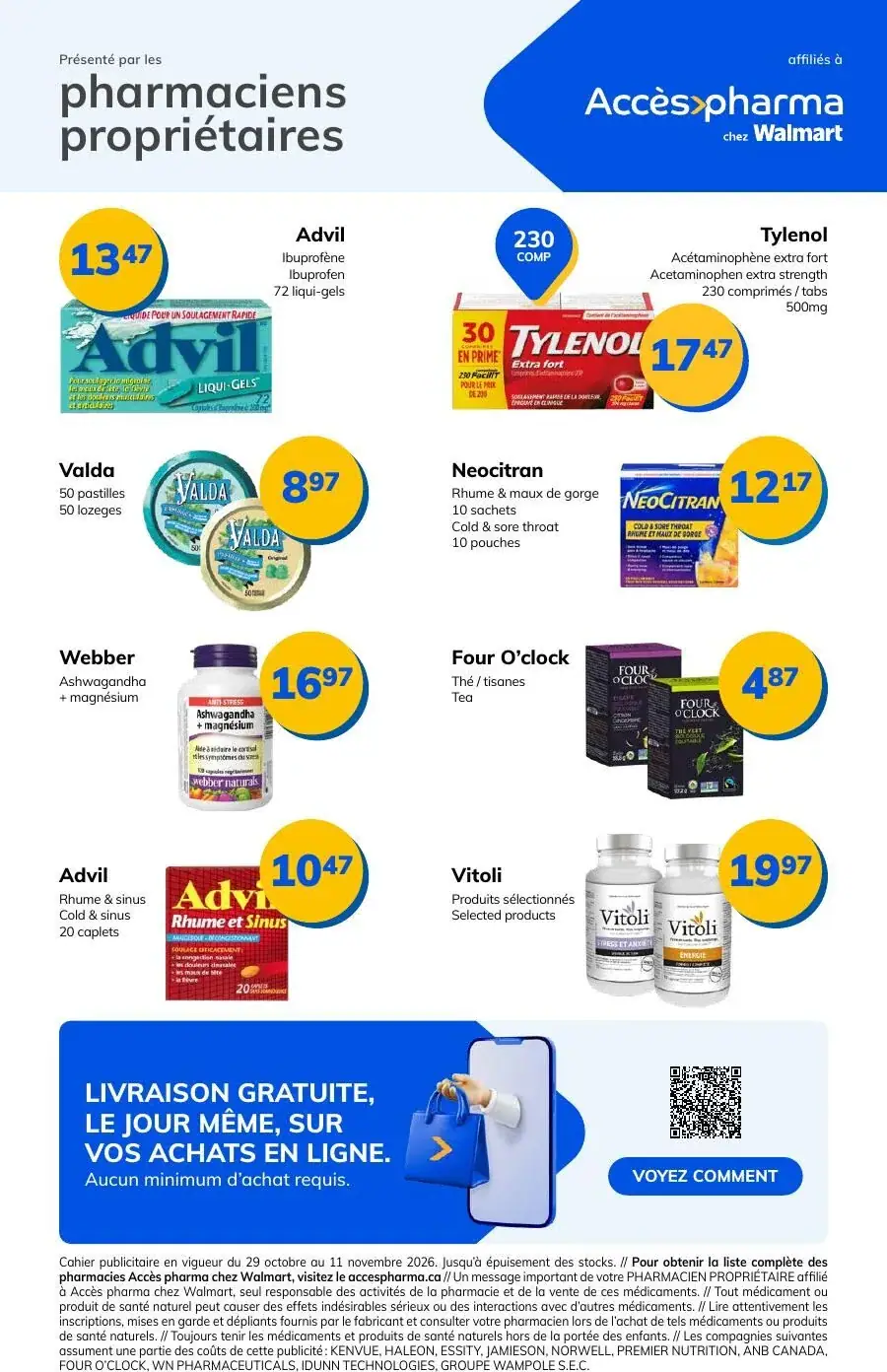 Page 2 du circulaire Accès Pharma.