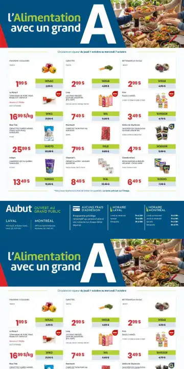 Aperçu de la Circulaire Aubut du 1 au 7 octobre 2026