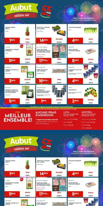 Aperçu de la Circulaire Aubut du 13 au 19 août 2026