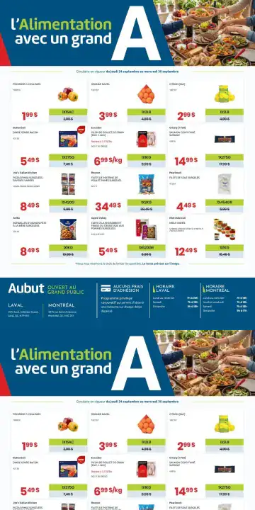 Aperçu de la Circulaire Aubut du 24 au 30 septembre 2026