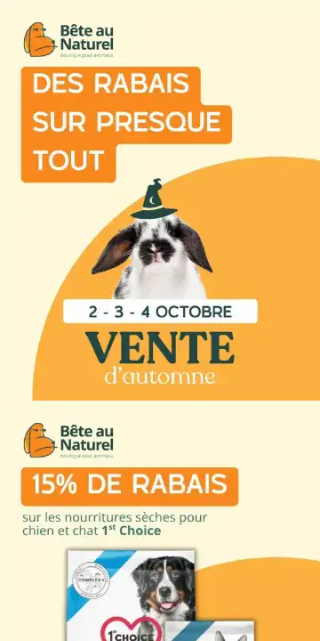 Aperçu de la Circulaire Bête au Naturel du 2 au 4 octobre 2026