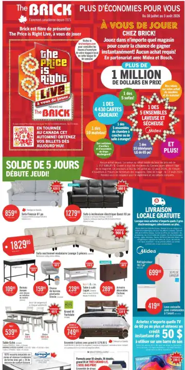 Aperçu de la Circulaire Brick The Price is Right du 30 juillet au 12 août 2026