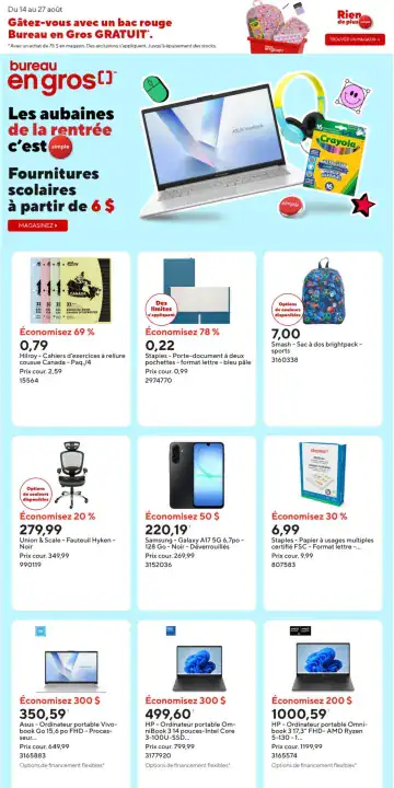 Aperçu de la Circulaire Bureau en Gros du 14 au 20 août 2026