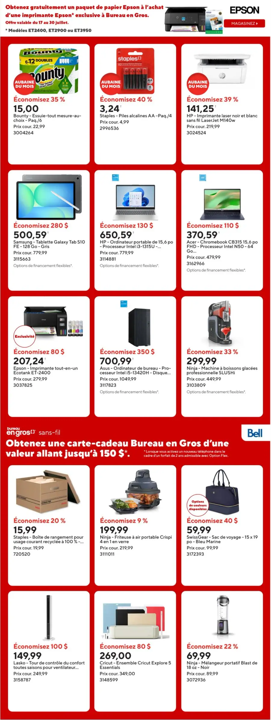 Page 2 du circulaire Bureau en Gros.
