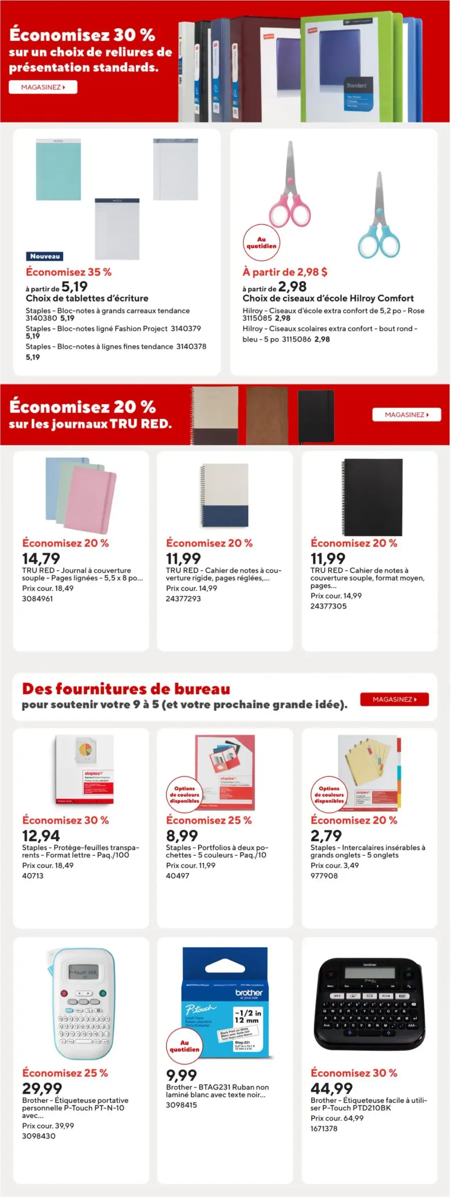 Page 13 du circulaire Bureau en Gros.