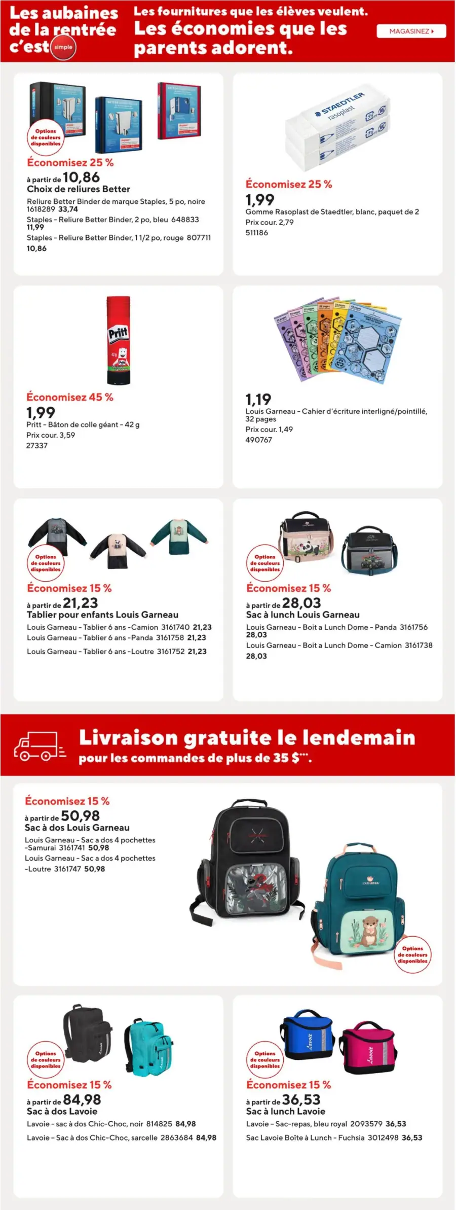 Page 13 du circulaire Bureau en Gros.