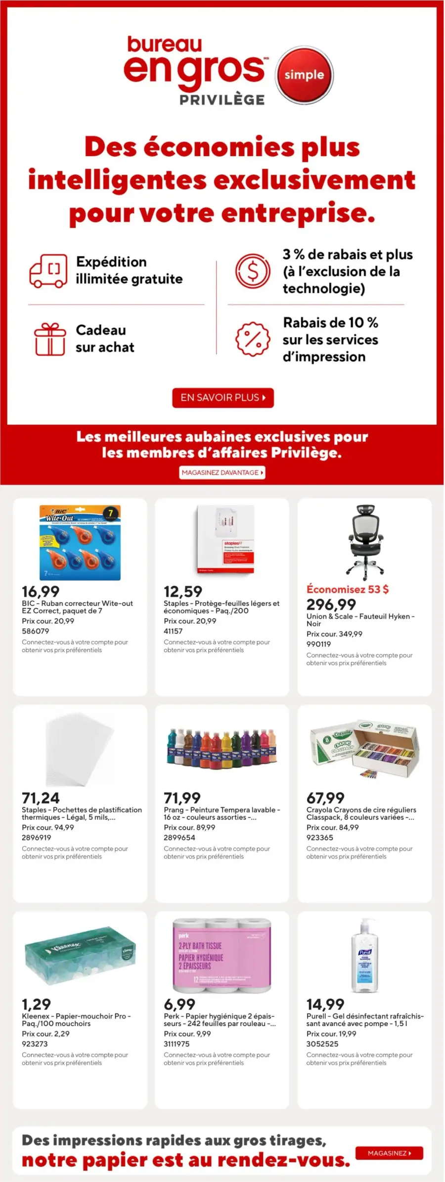 Page 16 du circulaire Bureau en Gros.