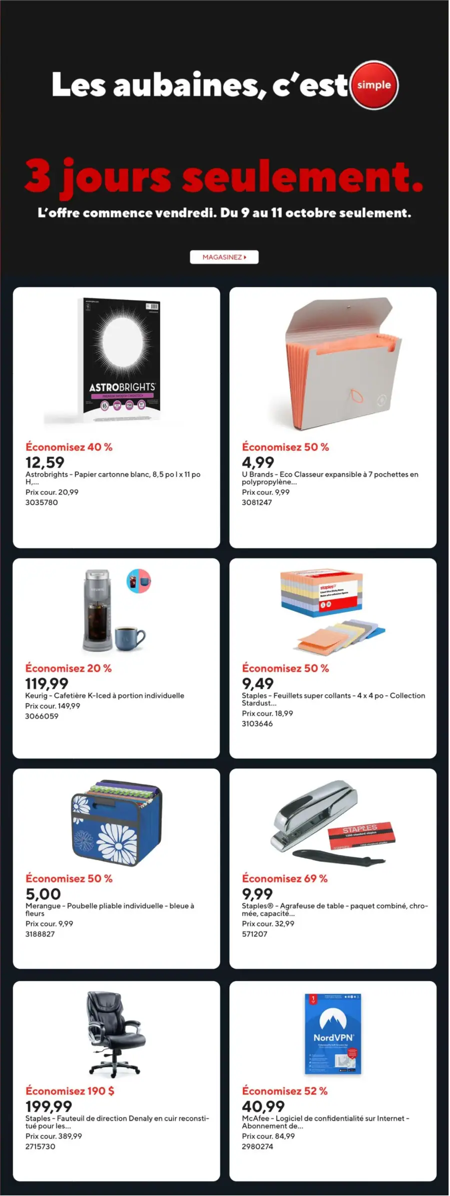 Page 2 de la circulaire Bureau en Gros
