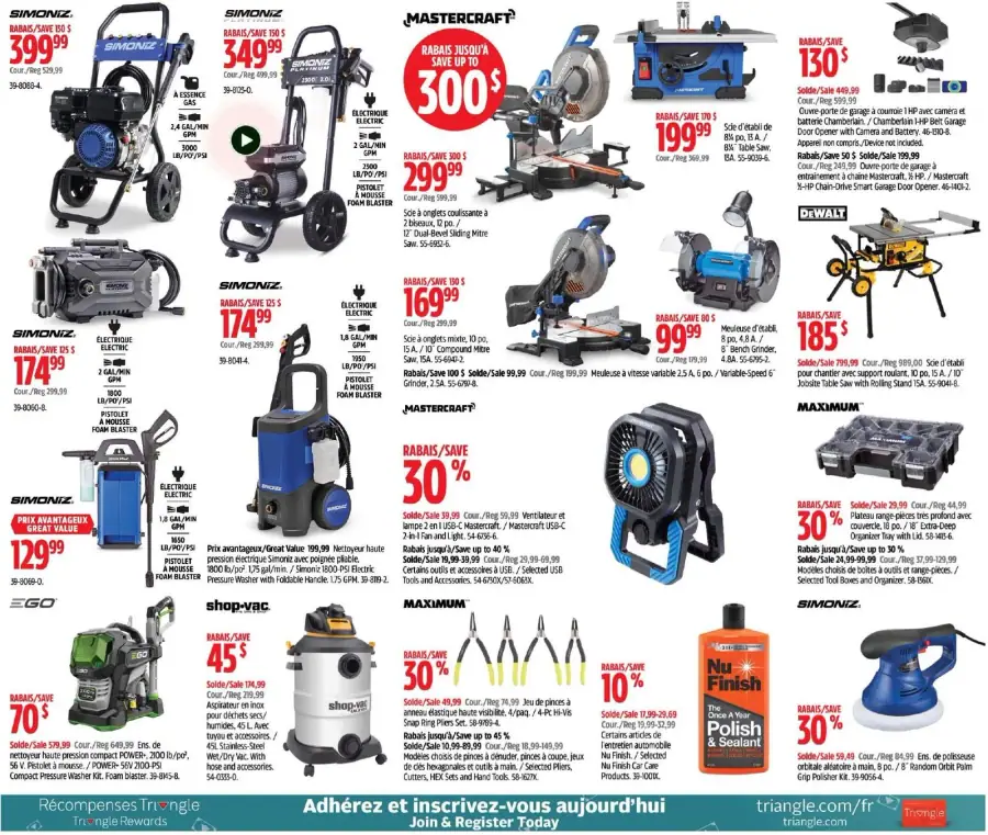 Page 33 du circulaire Canadian Tire.