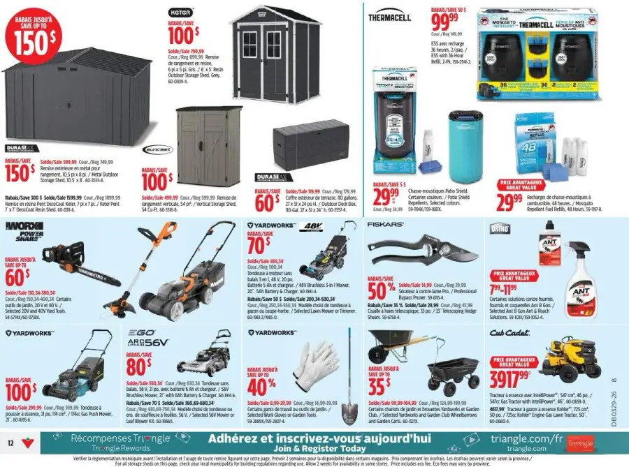 Page 12 du circulaire Canadian Tire.