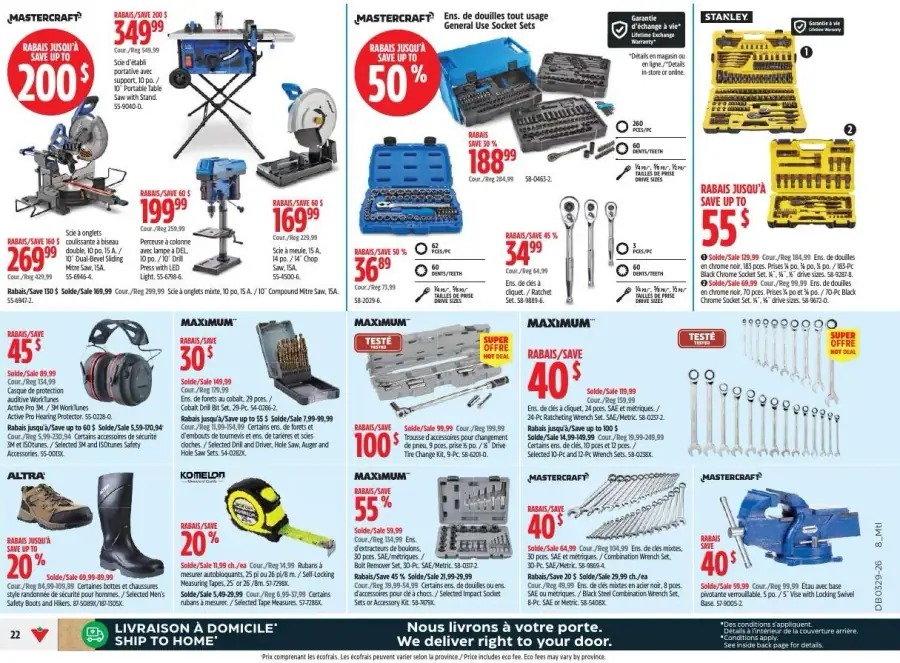 Page 22 du circulaire Canadian Tire.