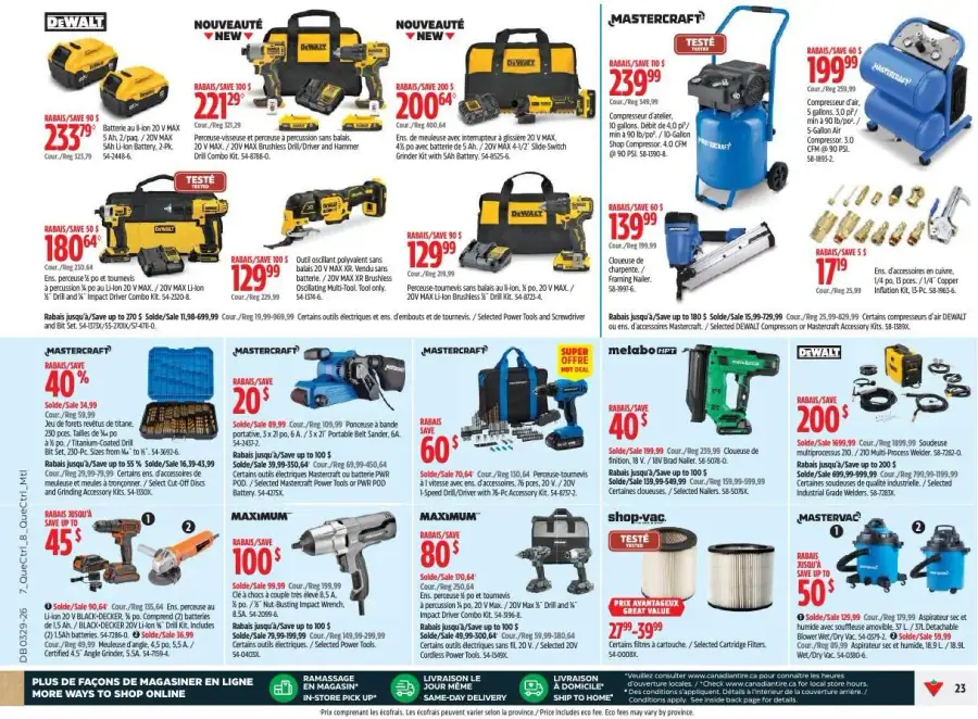 Page 23 du circulaire Canadian Tire.