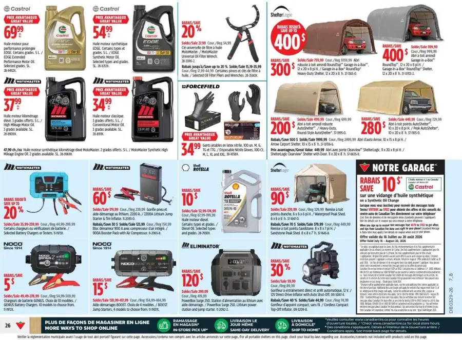 Page 26 du circulaire Canadian Tire.