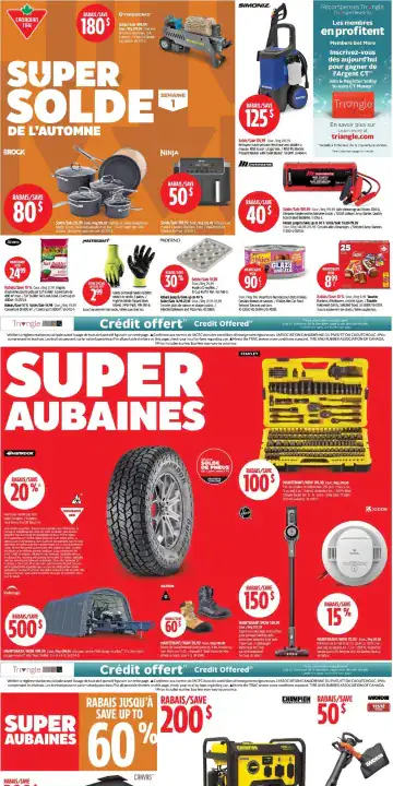 Aperçu de la Circulaire Canadian Tire du 24 au 30 septembre 2026