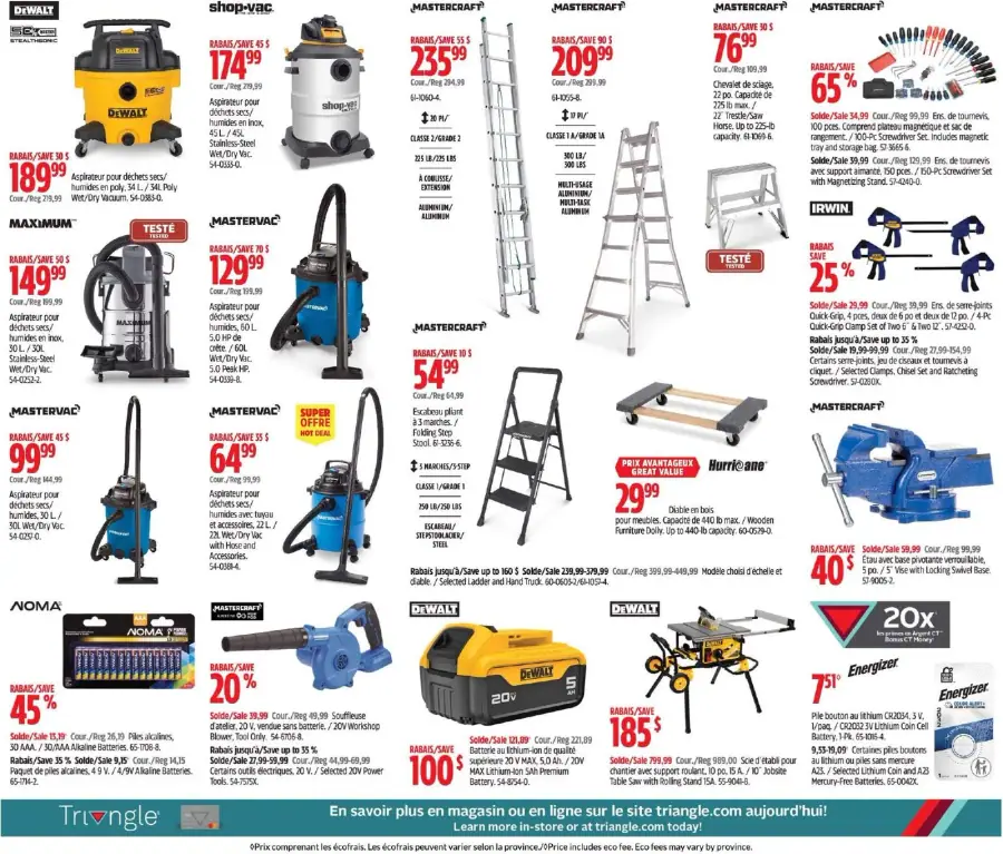 Page 26 du circulaire Canadian Tire.