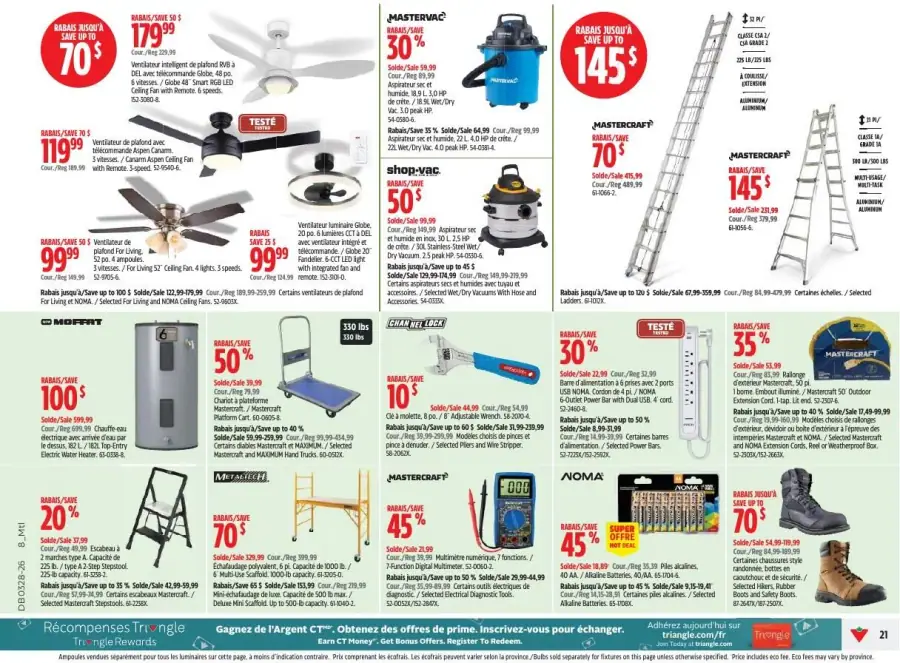 Page 21 du circulaire Canadian Tire.