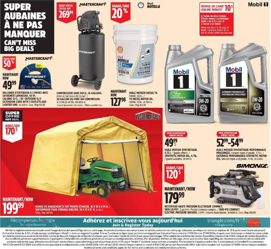 Page 15 du circulaire Canadian Tire.