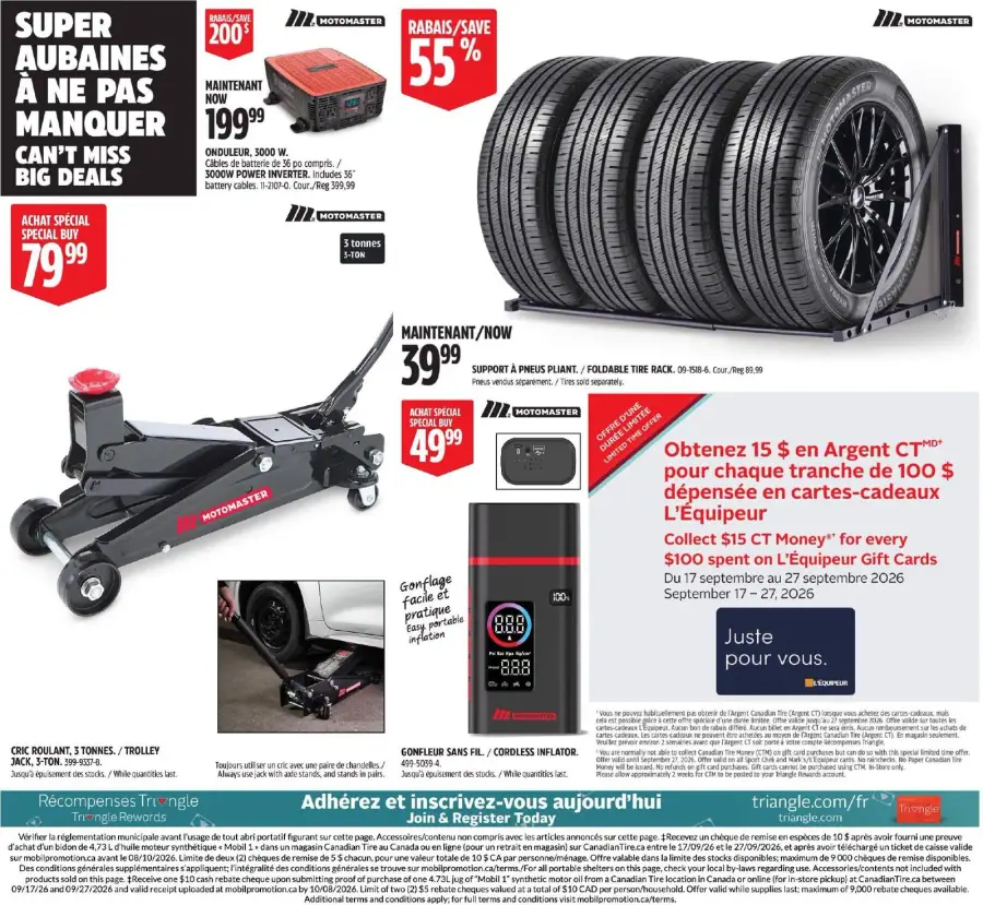 Page 16 du circulaire Canadian Tire.