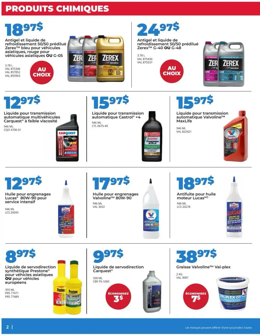 Page 2 du circulaire Carquest.